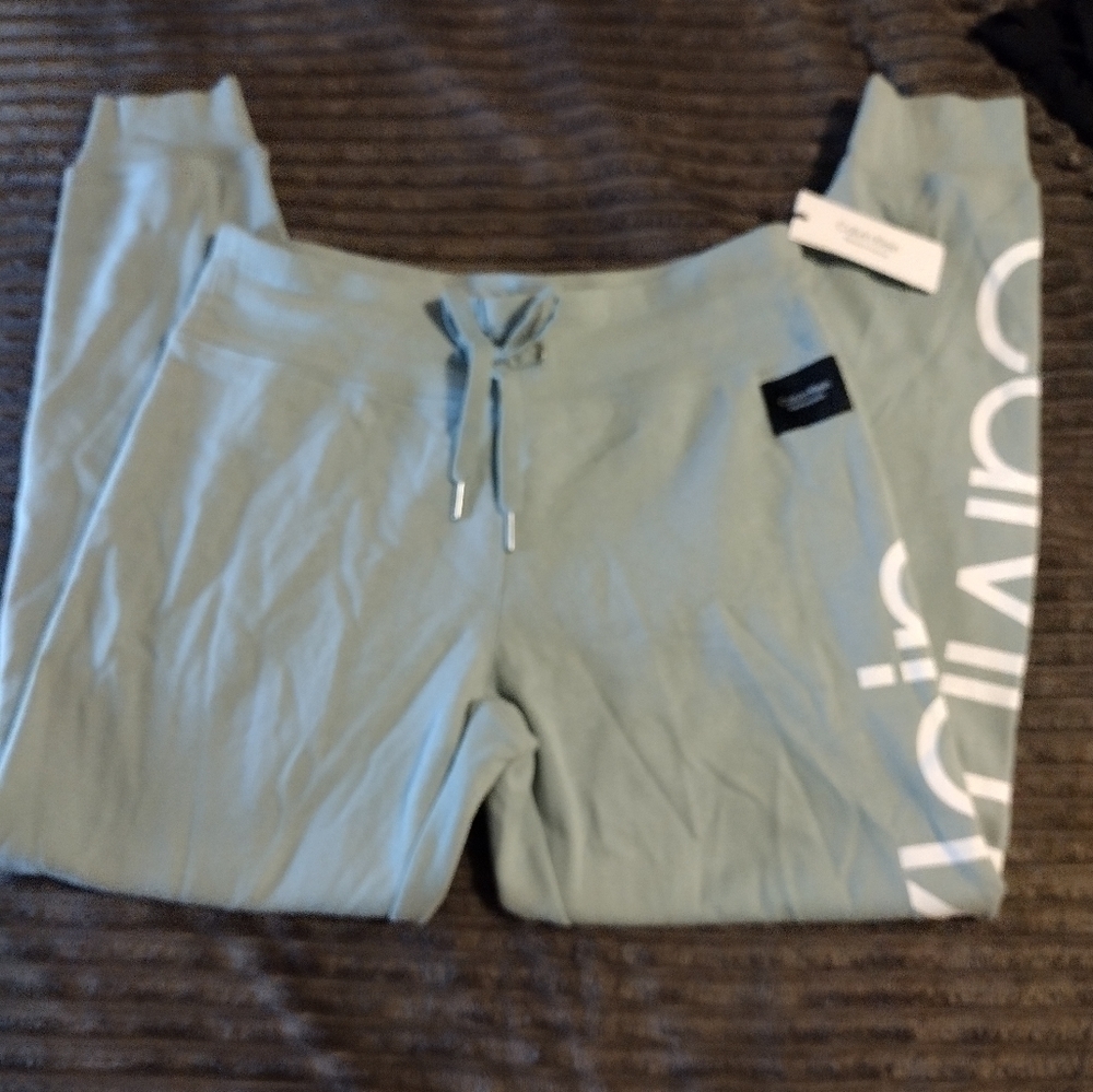 NWT Calvin Klein Performance Women's Luxury Pants Size Medium Color Light Green